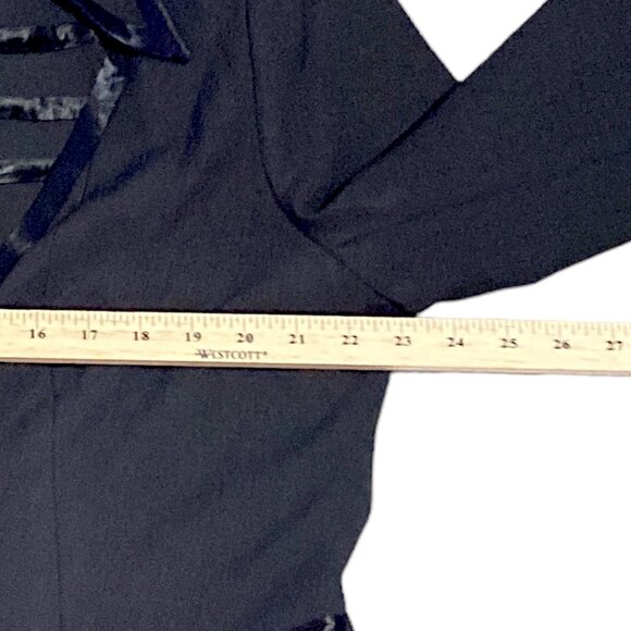 Chantelle NY Jacket Womens 18 Black Modesty Panel Secretary Church Plus Size VTG - Picture 5 of 15